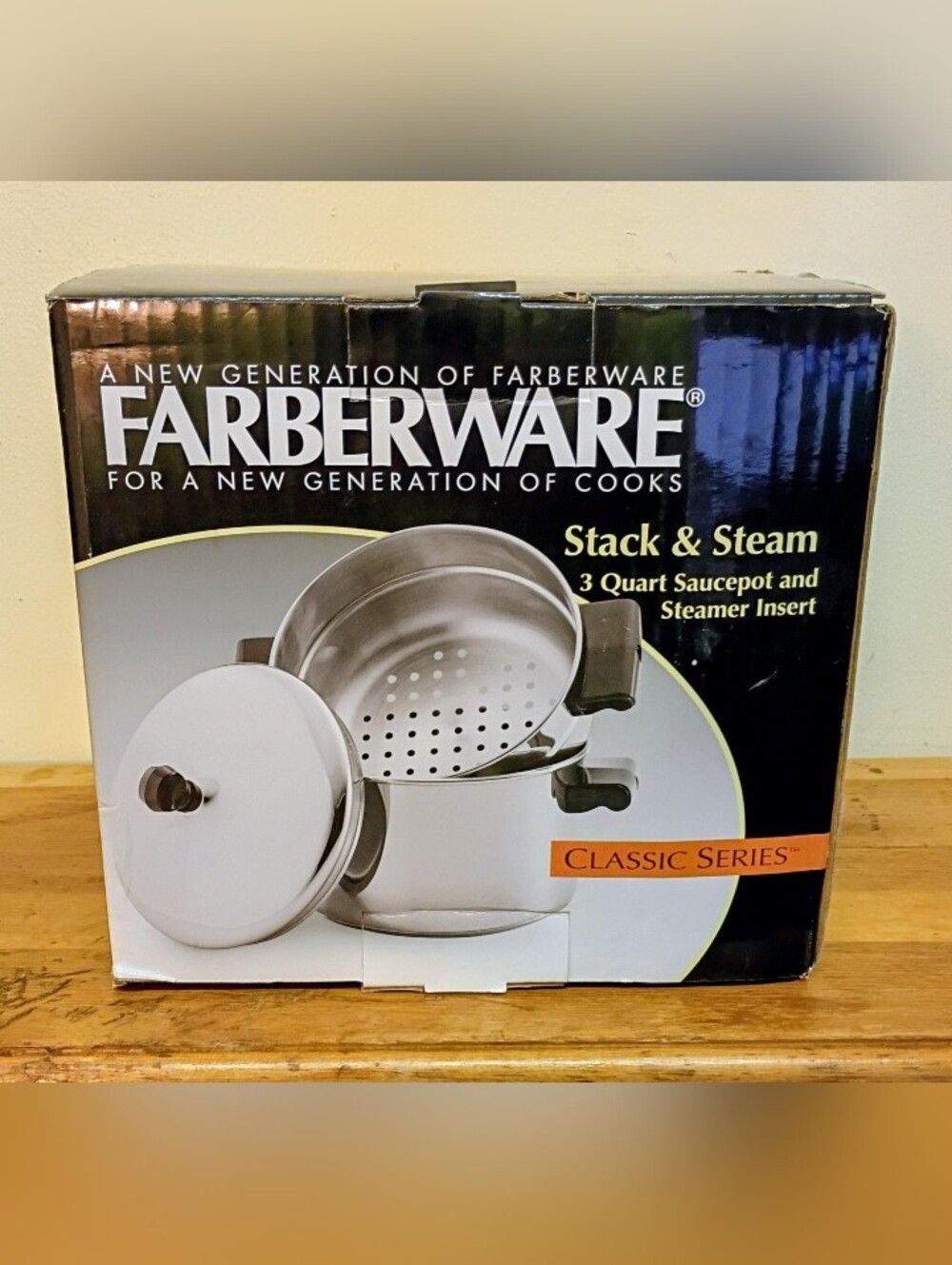 FARBERWARE Stack & Steam 3 Quart Saucepot and Steamer Insert BRAND-NEW UNOPENED - Picture 2 of 12